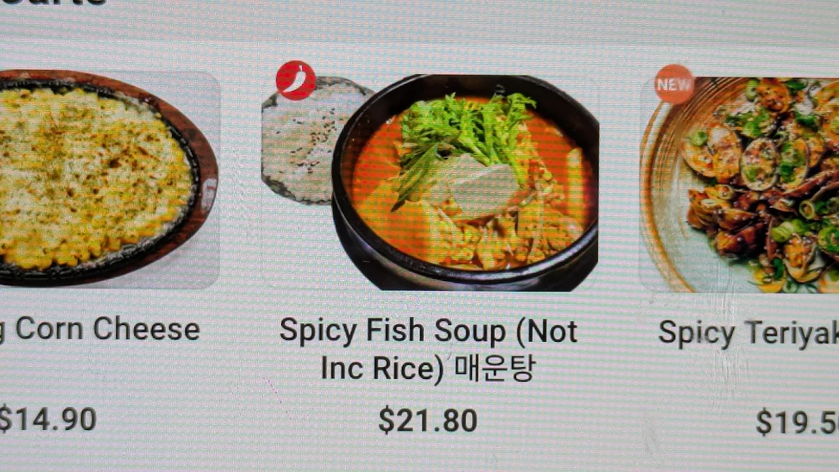 Menu, Sushi Honke