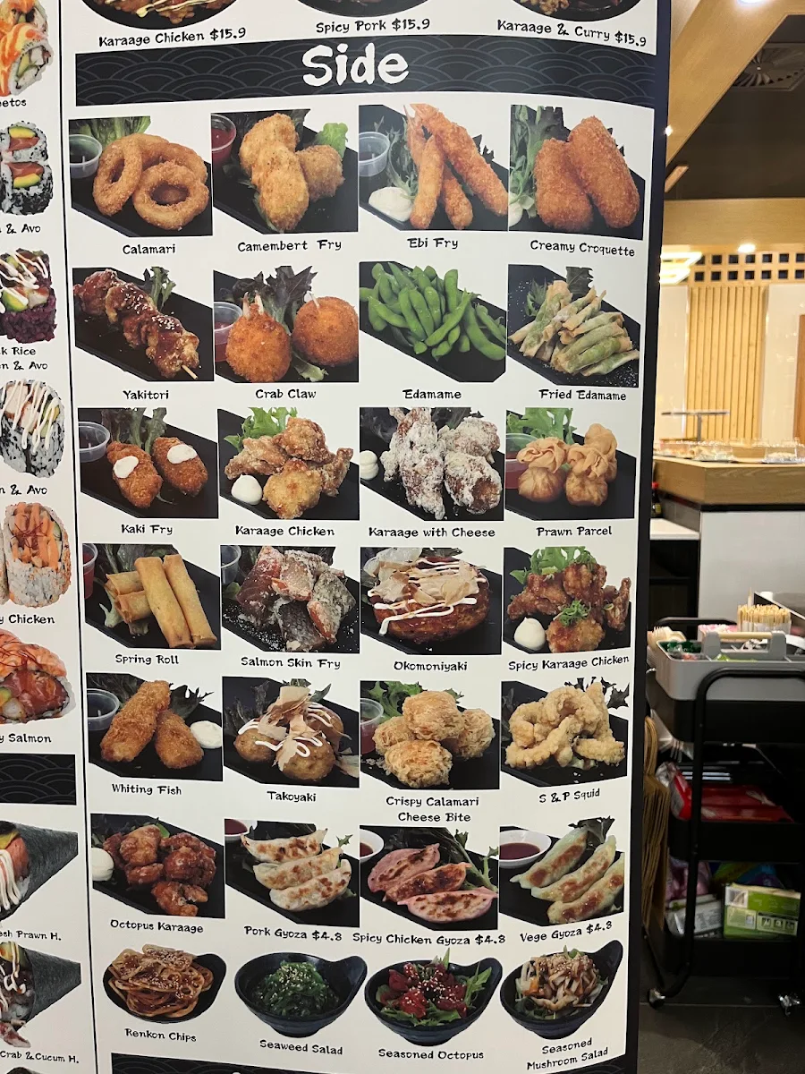 Menu, Sushi Honke
