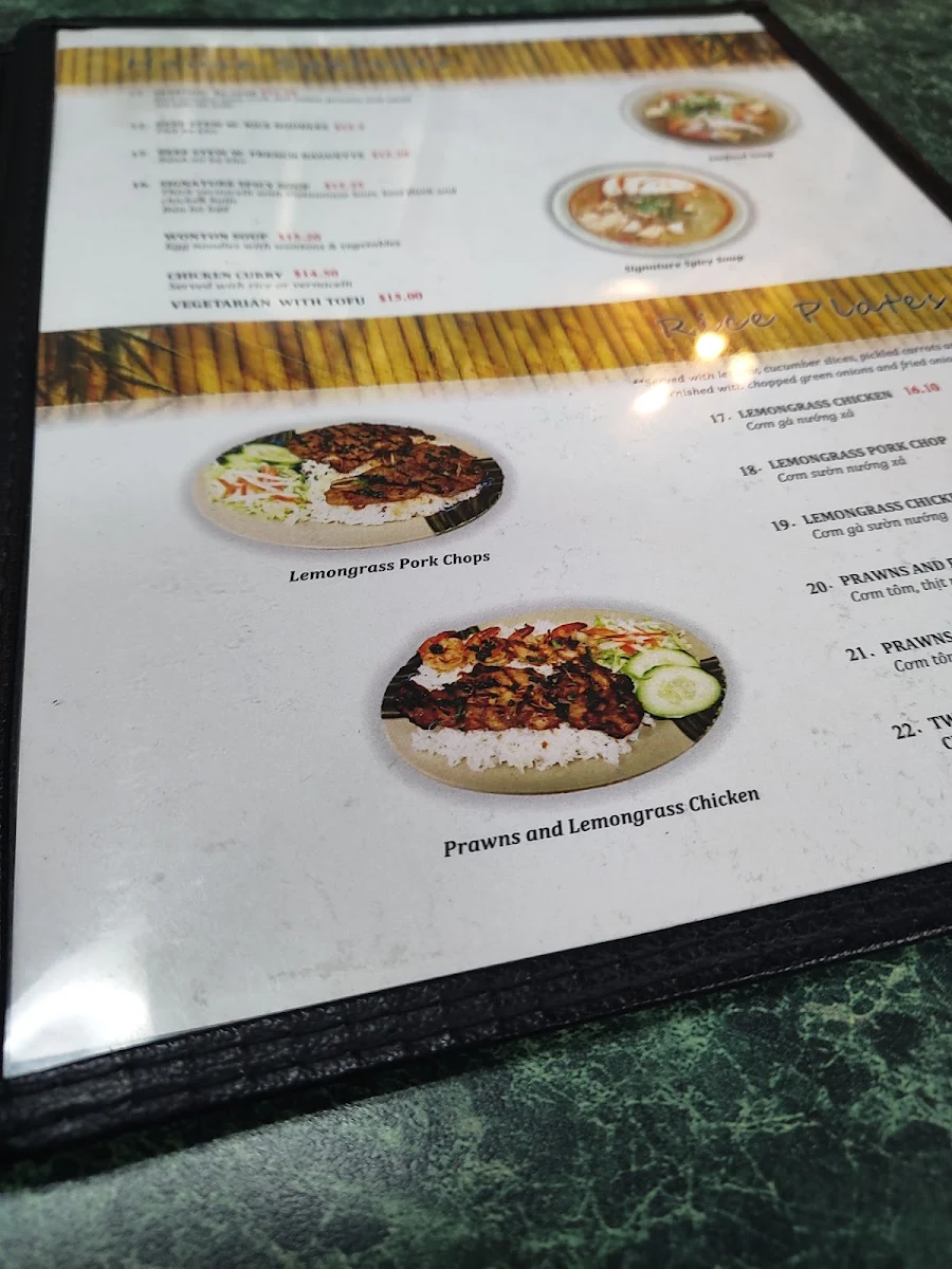 Menu, Pho Aldergrove Tran Vietnamese Restaurant