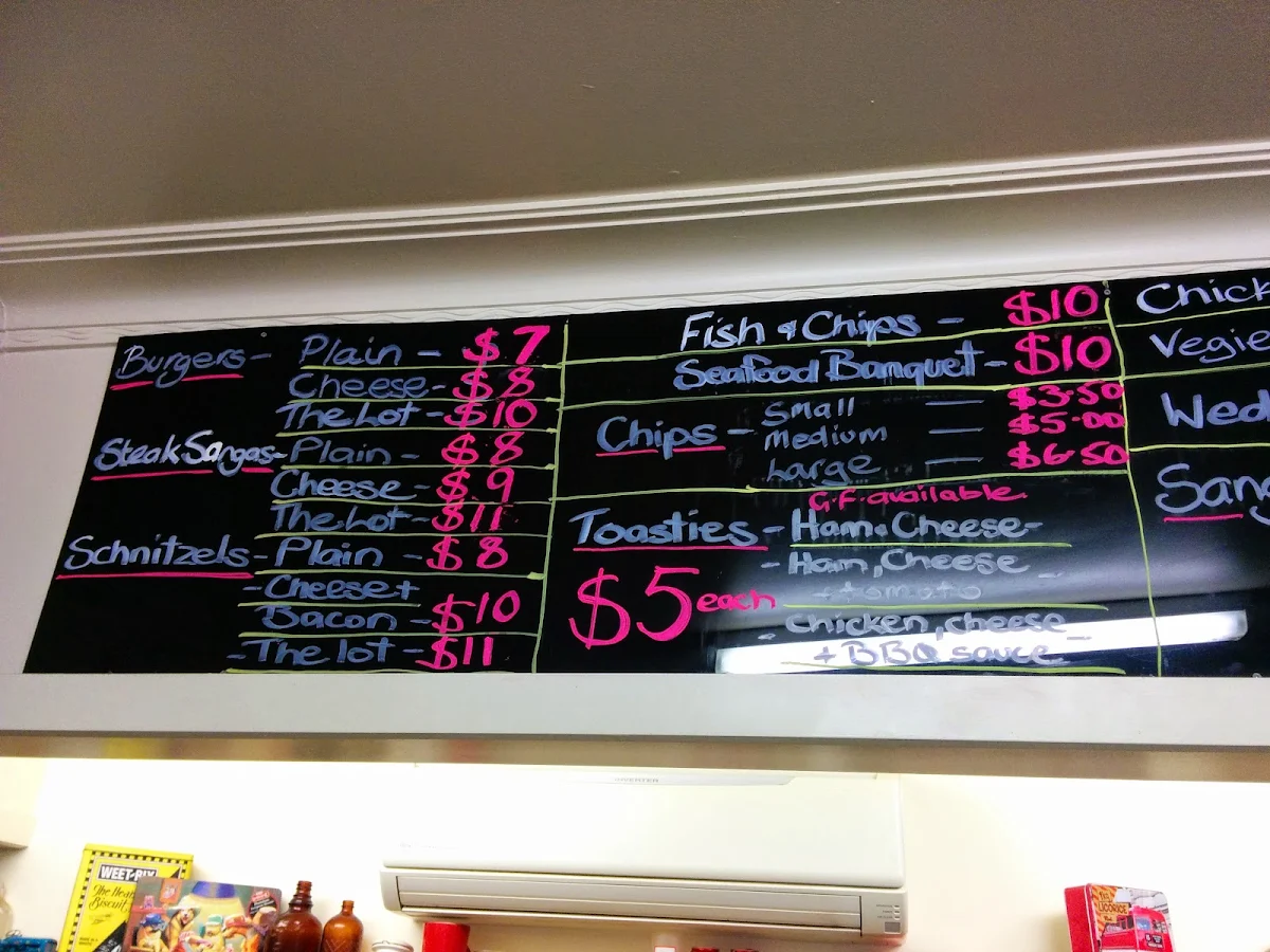 Menu, Buchan Valley Roadhouse
