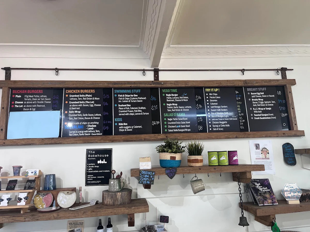 Menu, Buchan Valley Roadhouse