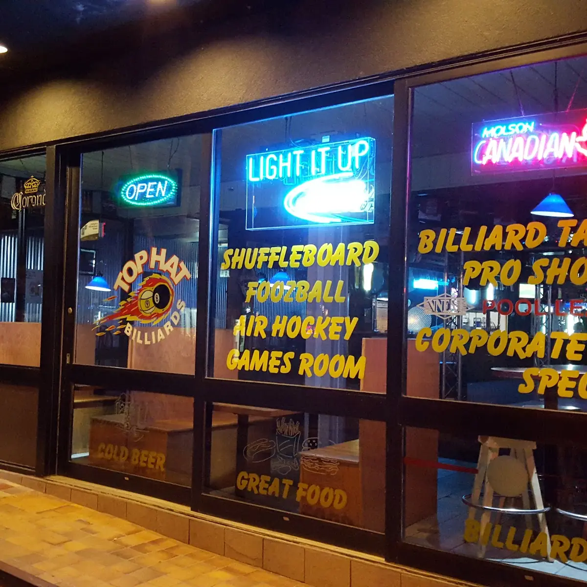 Vibe, Top Hat Billiards