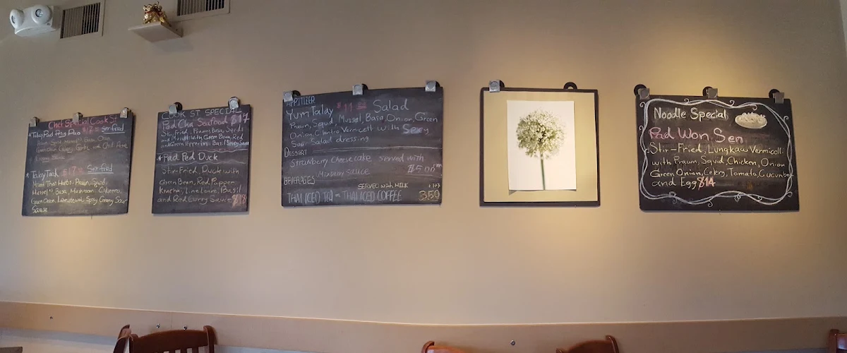 Menu, Little Thai Place