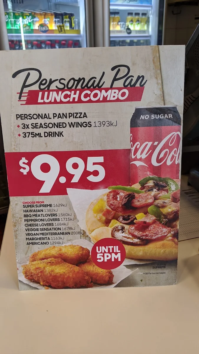 Menu, Pizza Hut Sutherland