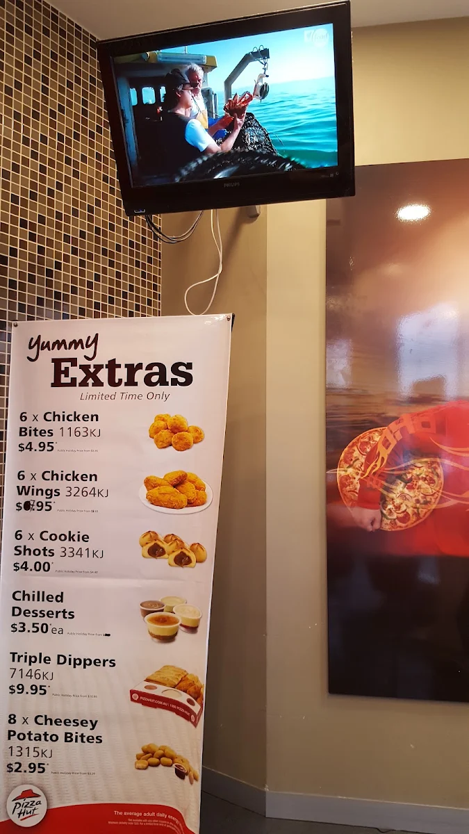 Menu, Pizza Hut Sutherland