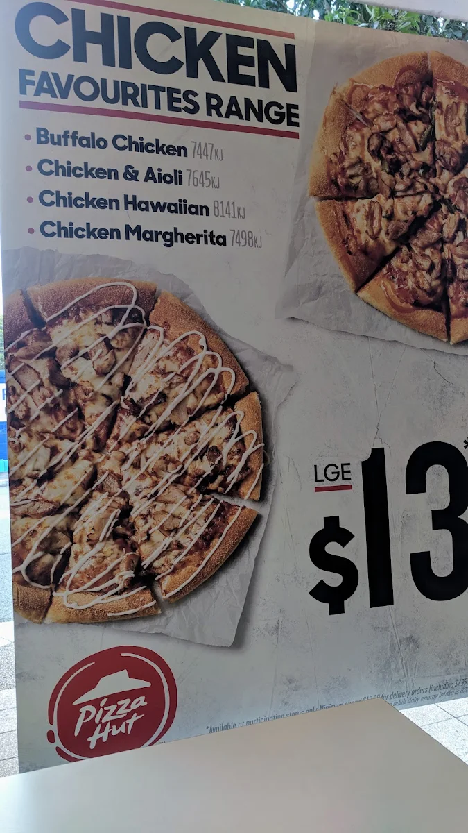 Menu, Pizza Hut Sutherland