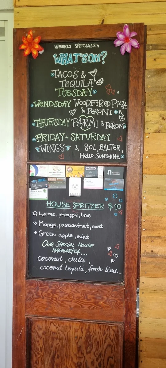 Menu, Pizza Loca Cantina