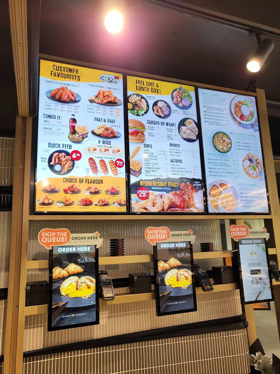 Menu, NeNe Chicken (Brookfield)