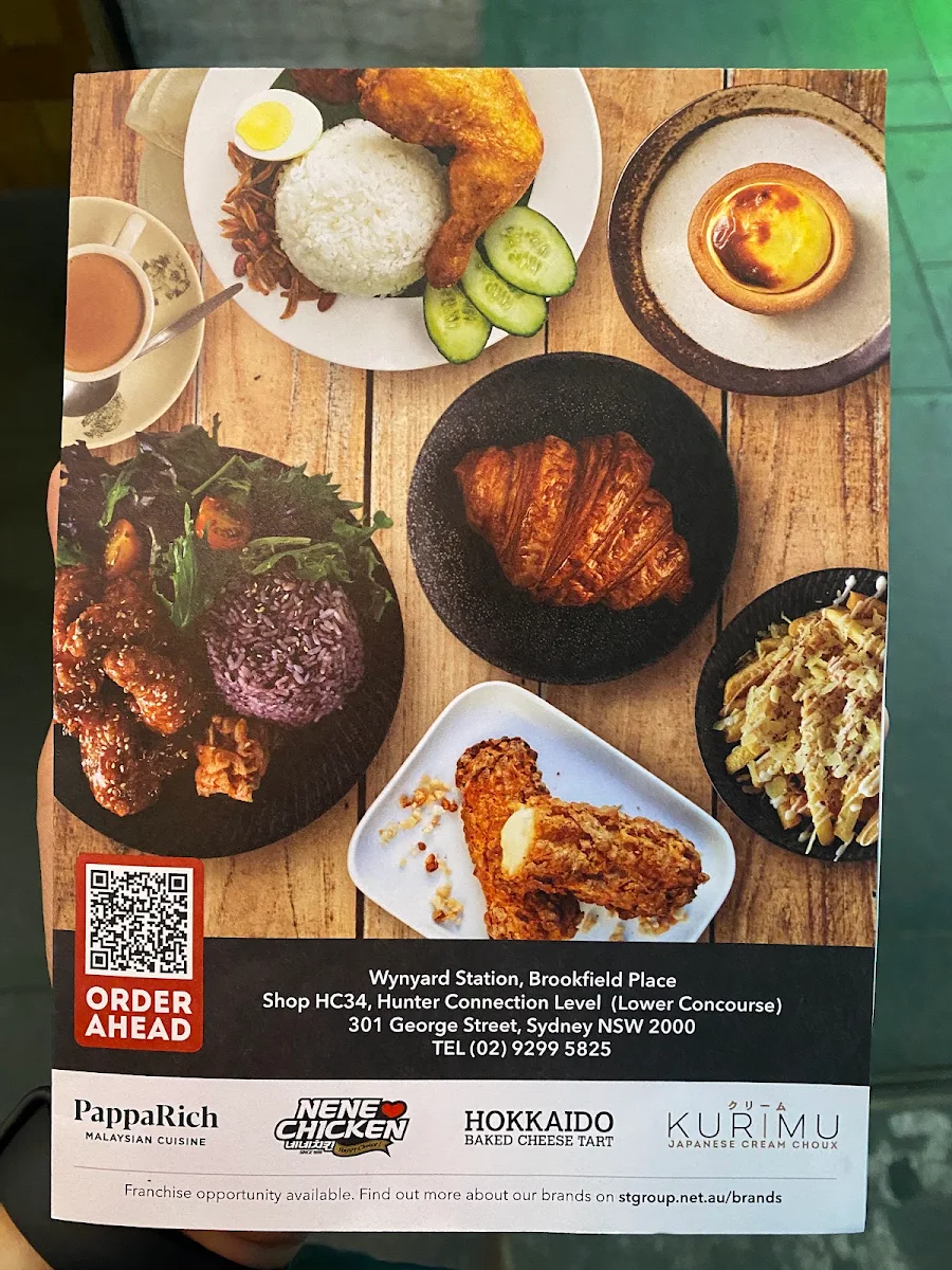 Menu, NeNe Chicken (Brookfield)