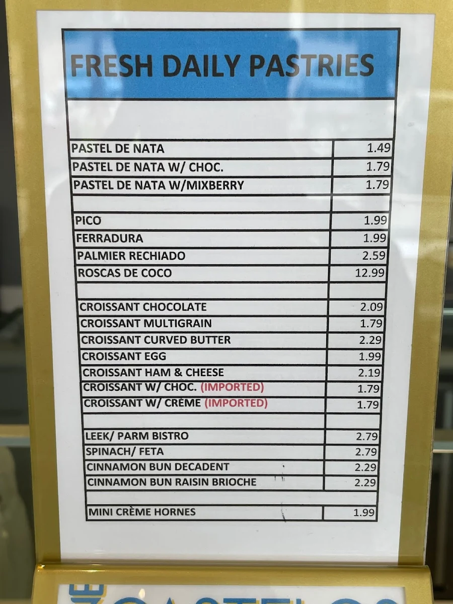 Menu, 3 Castelos Grill House