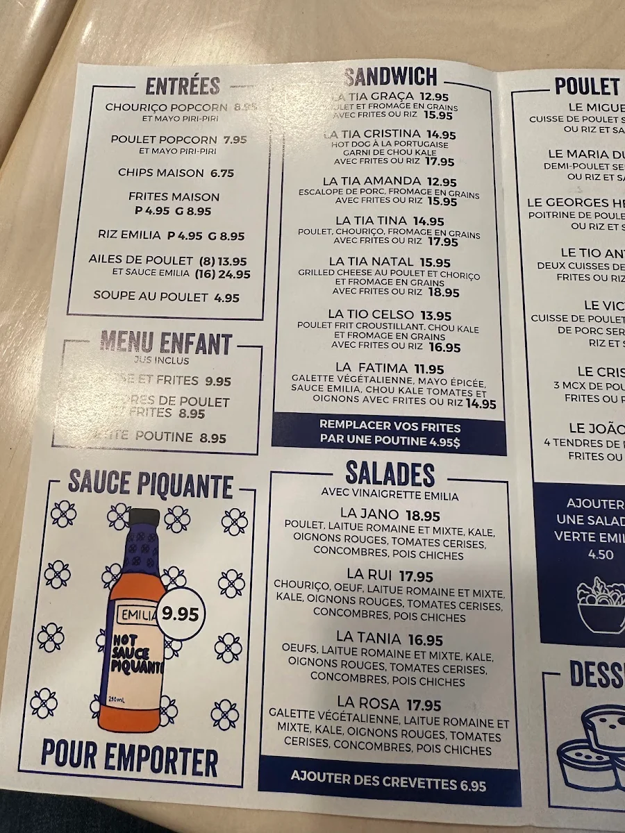 Menu, Emilia (Villeray)