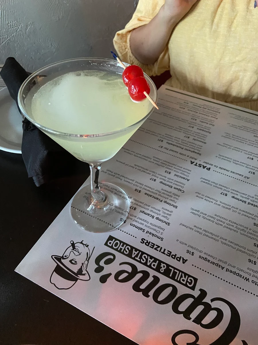 Menu, Capone's Grill & Pasta Shop