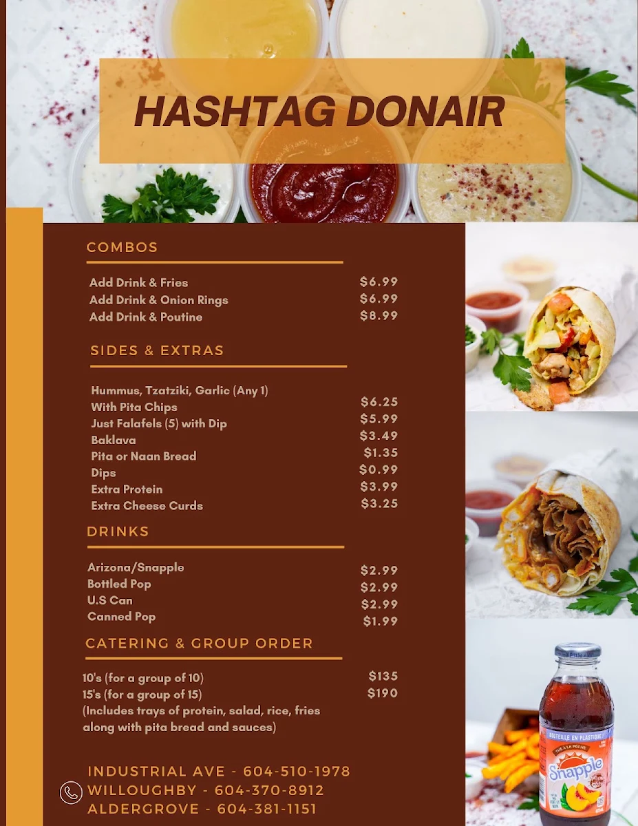 Menu, Hashtag Donair