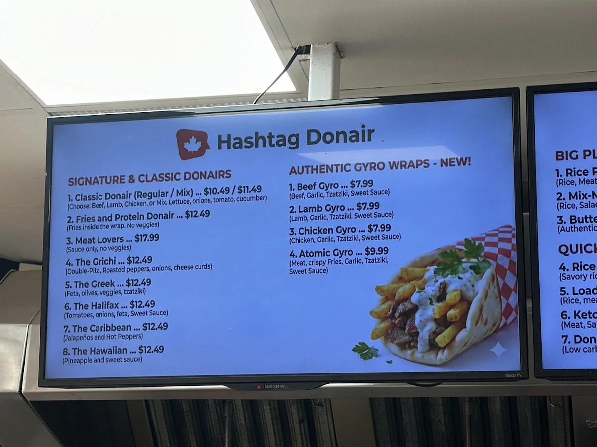 Menu, Hashtag Donair