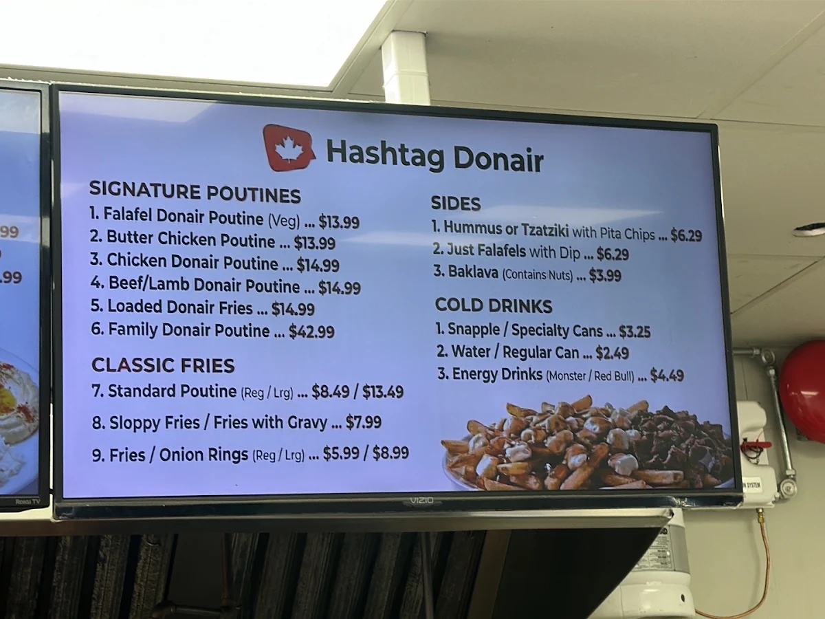 Menu, Hashtag Donair