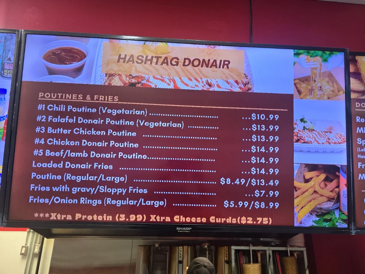 Menu, Hashtag Donair