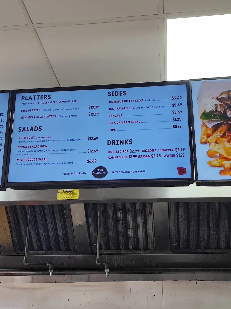 Menu, Hashtag Donair