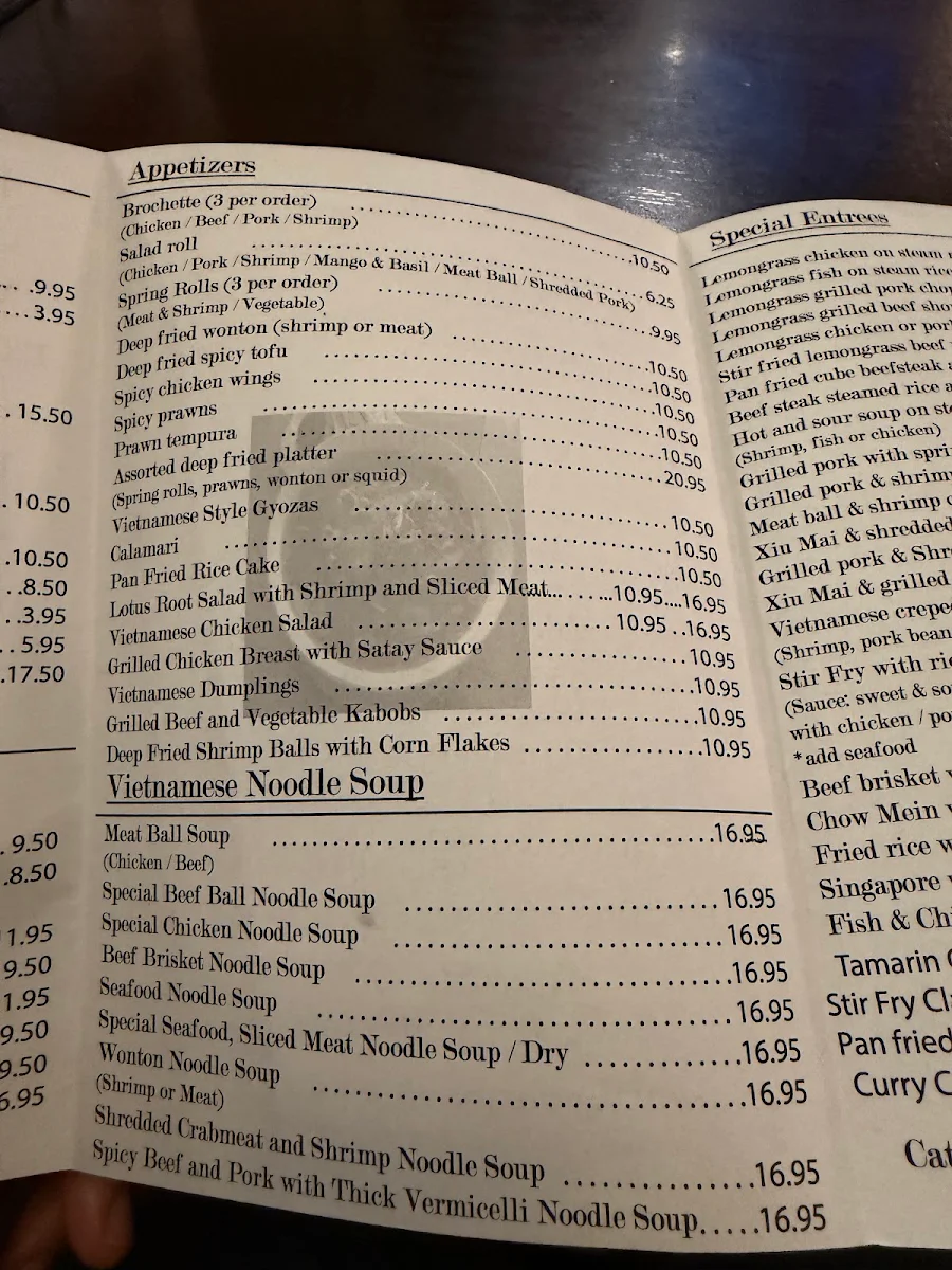 Menu, Joyeaux Café & Restaurant