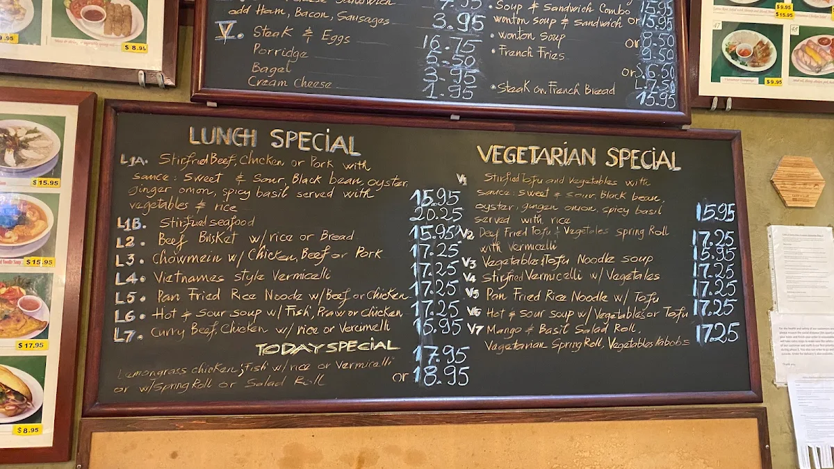 Menu, Joyeaux Café & Restaurant