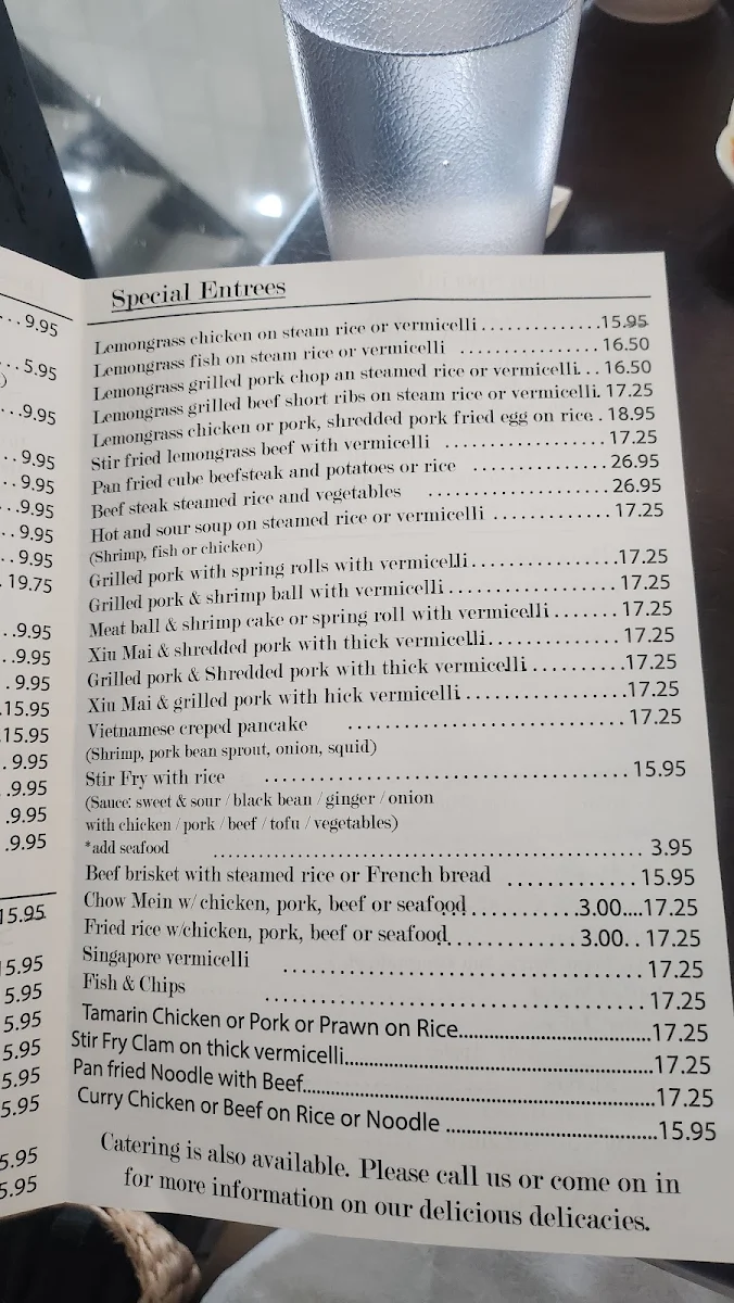 Menu, Joyeaux Café & Restaurant