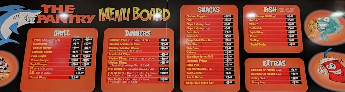 Menu, The Pantry