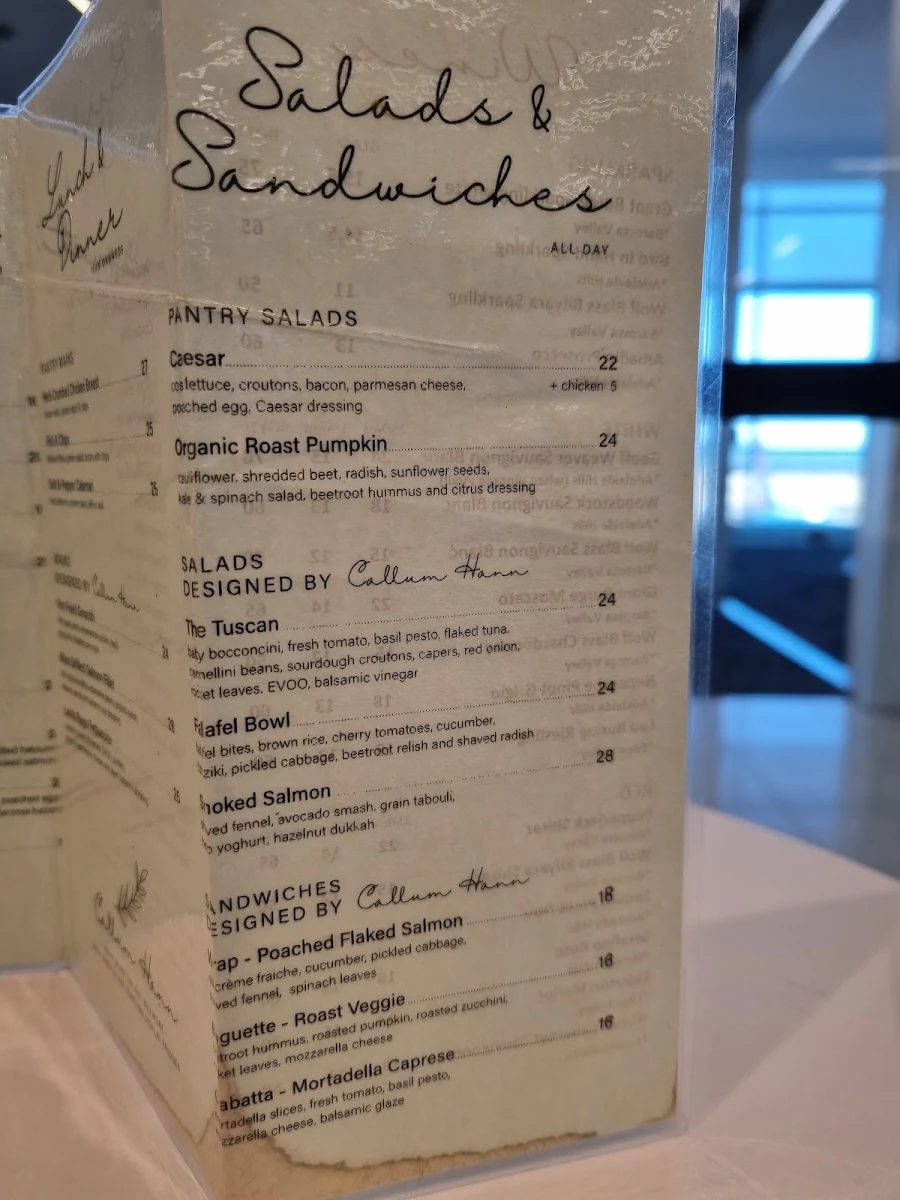Menu, The Pantry
