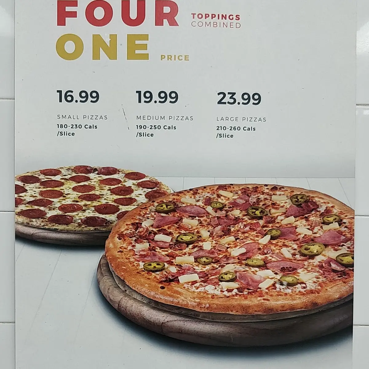 Menu, 241 Pizza