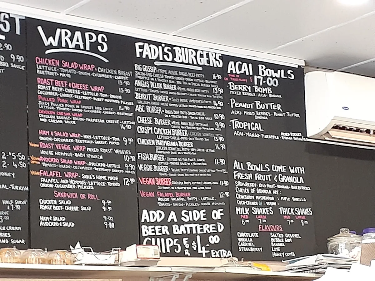 Menu, Little Gossip Cafe