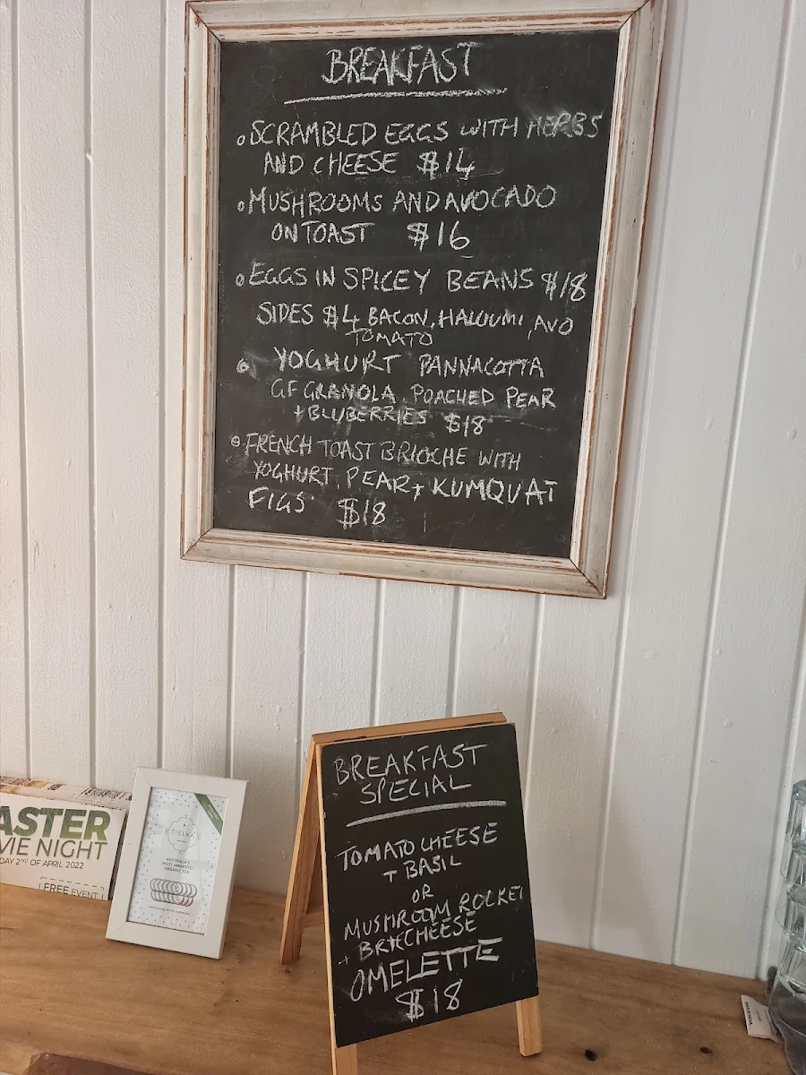 Menu, Homegrown Cafe
