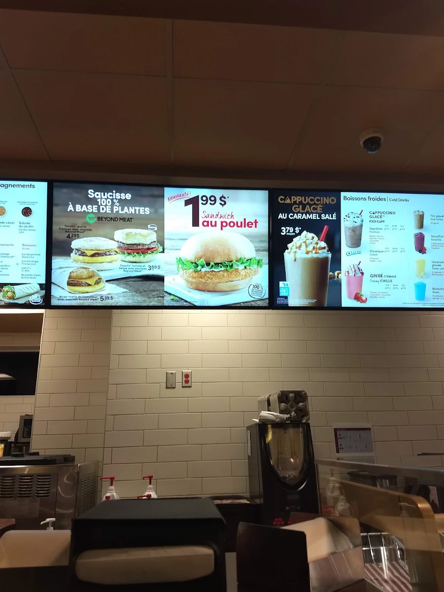 Menu, Tim Hortons