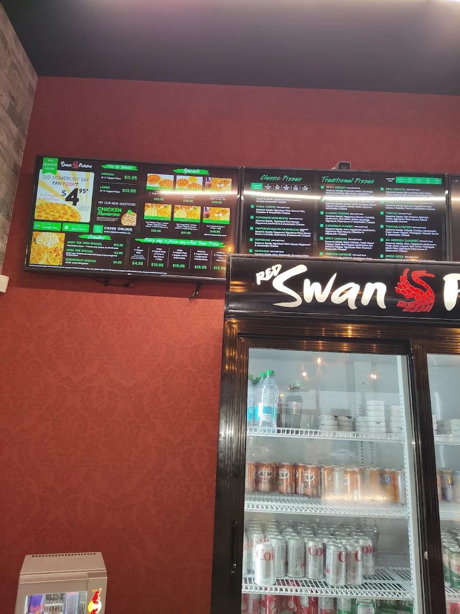 Menu, Red Swan Pizza - Welland