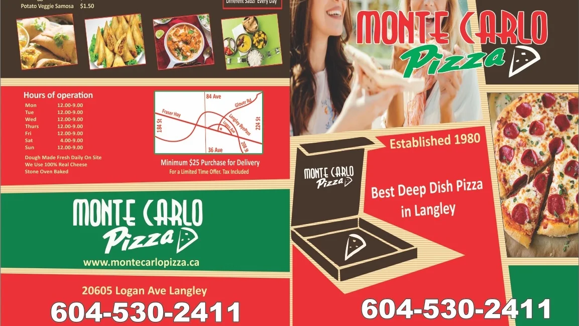 Menu, HellCrust Logan Ave, Langley
