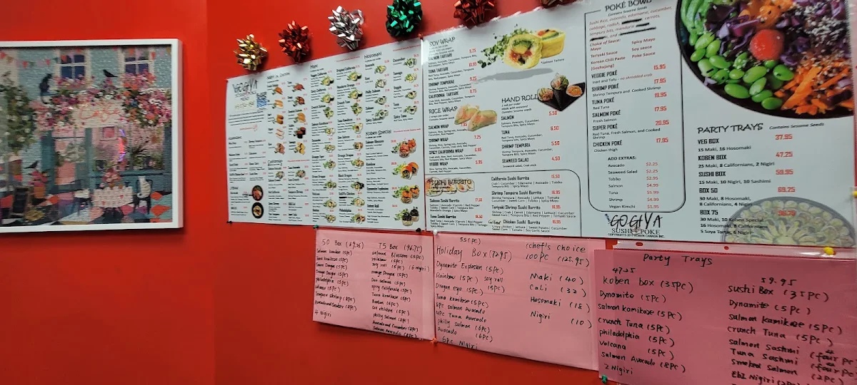 Menu, Yu Sushi N Poke Kanata