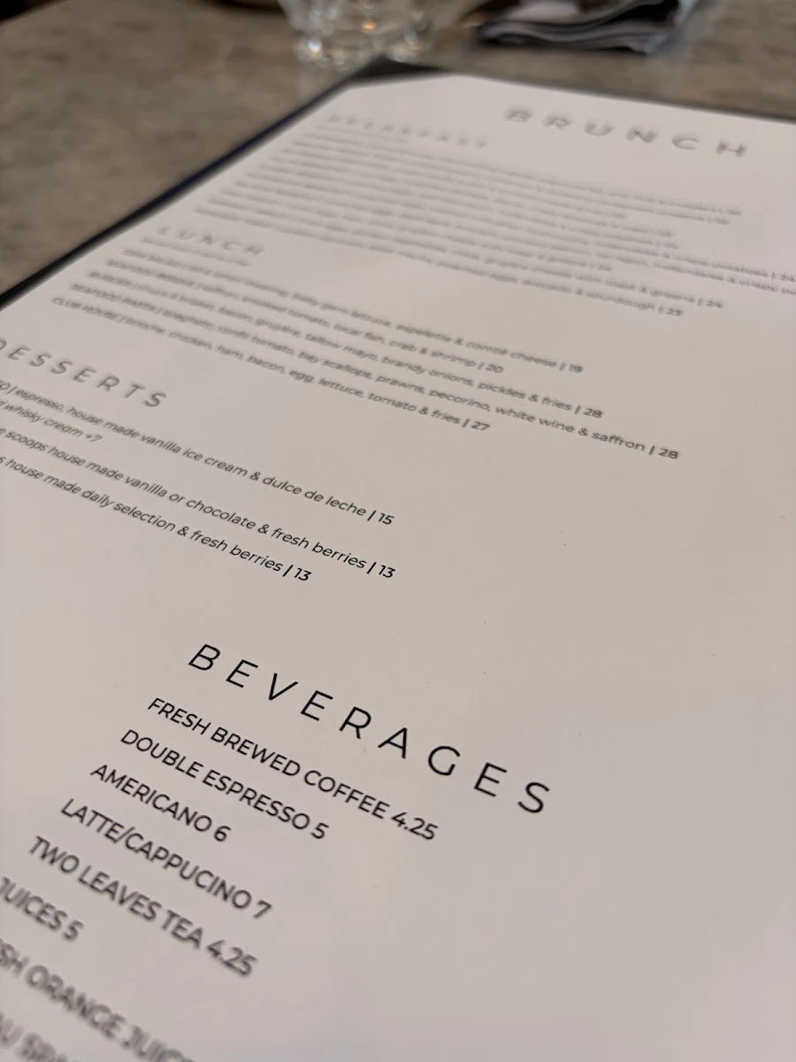 Menu, Fathom