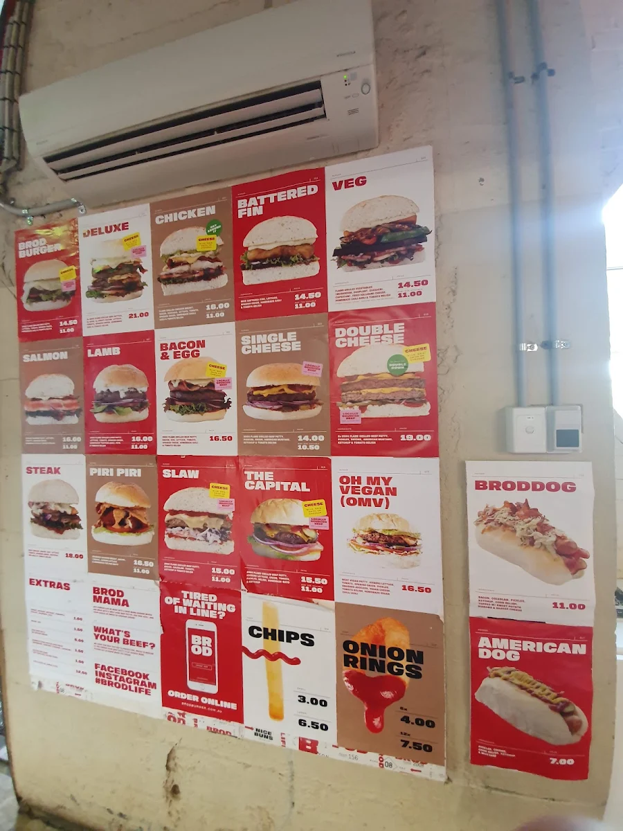 Menu, Brodburger
