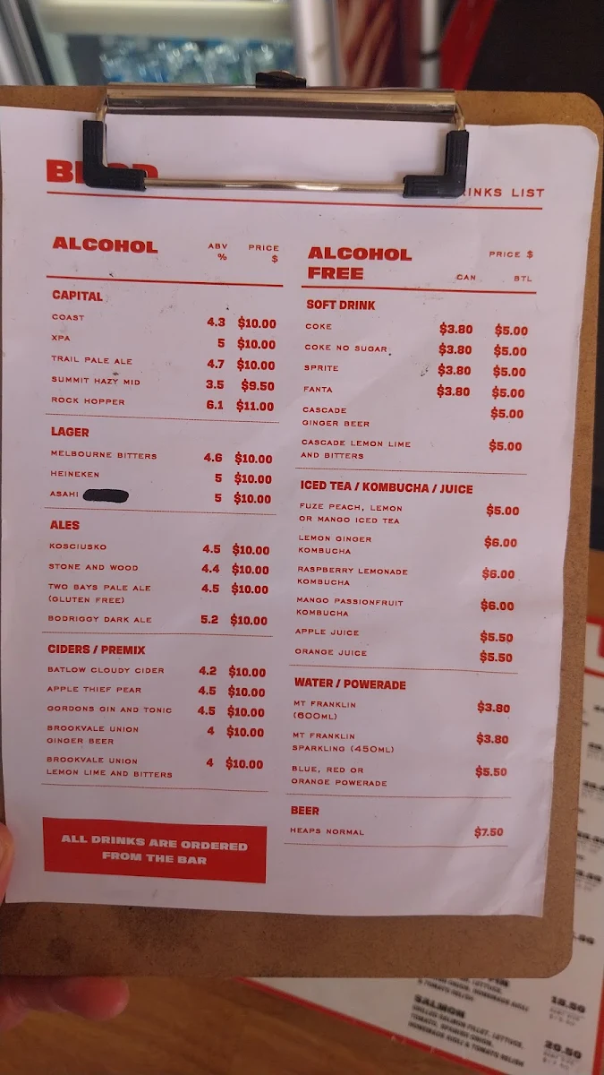 Menu, Brodburger
