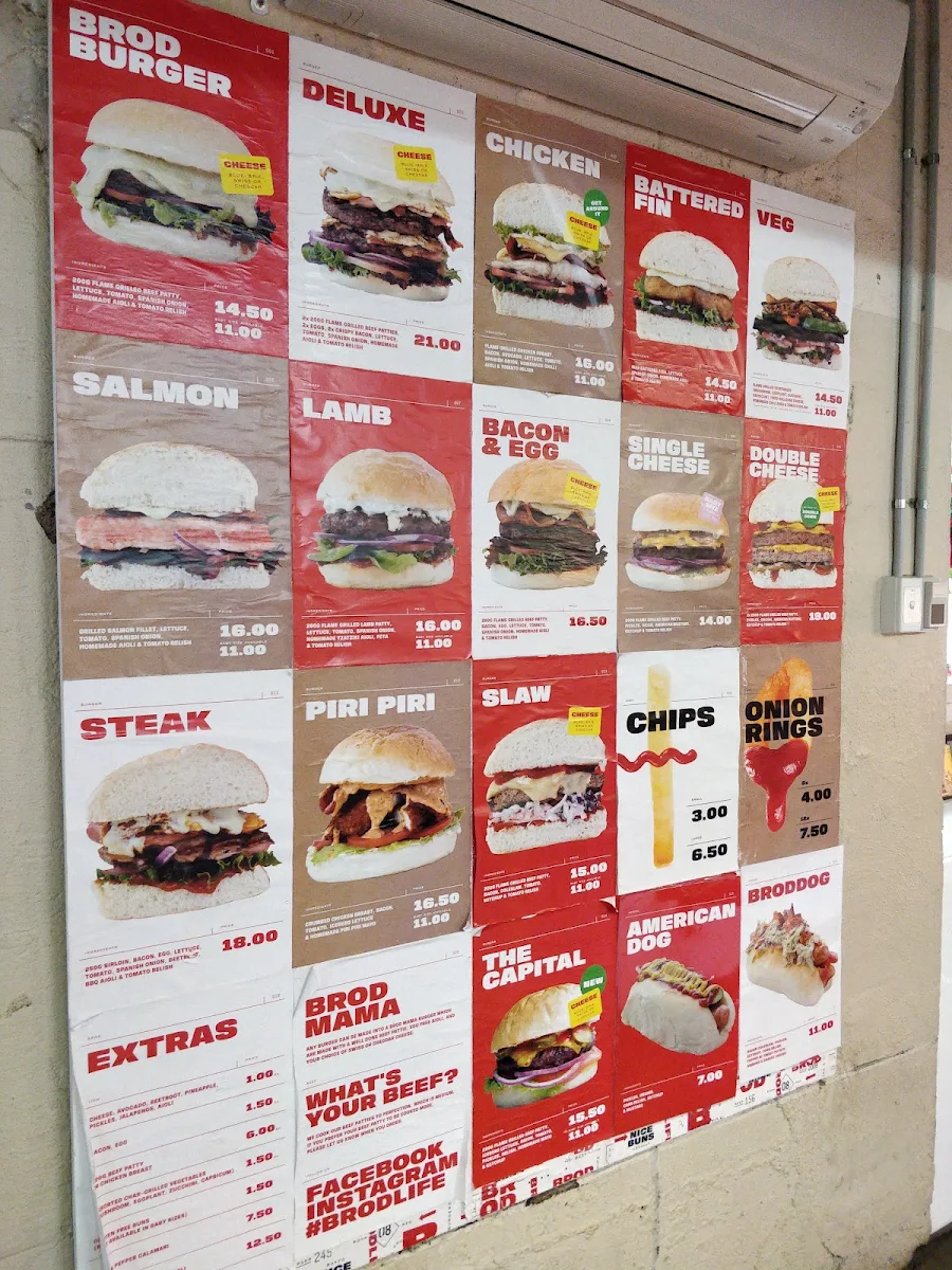 Menu, Brodburger