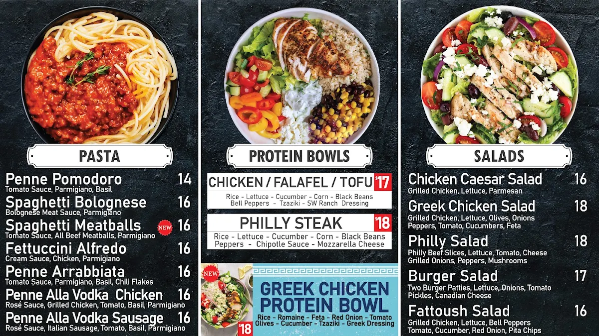 Menu, Marcello's