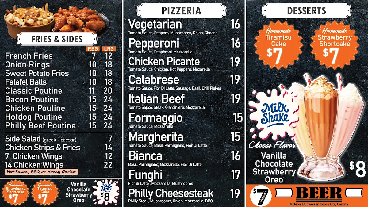 Menu, Marcello's