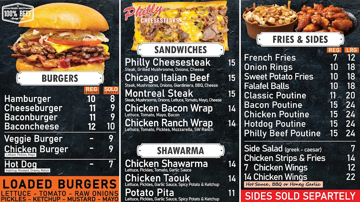 Menu, Marcello's