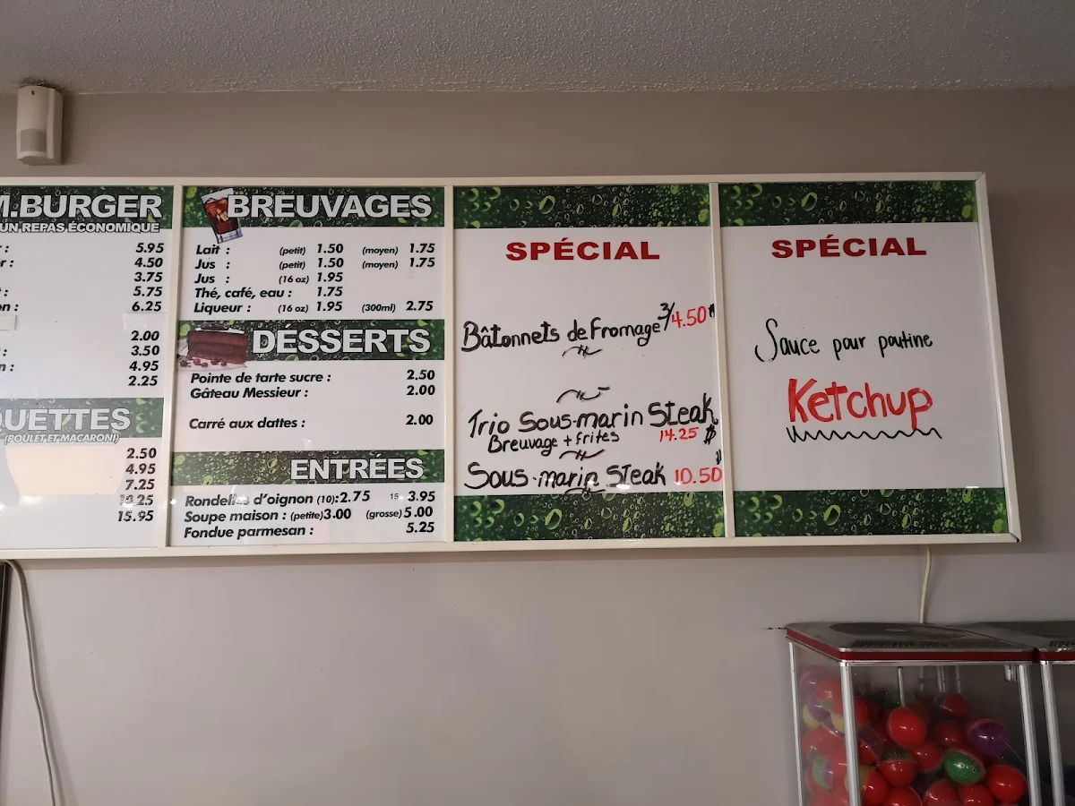 Menu, Restaurant Maison du (M) Burger