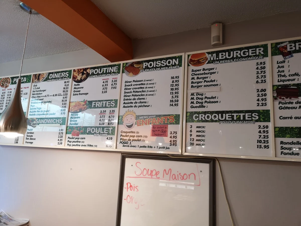 Menu, Restaurant Maison du (M) Burger