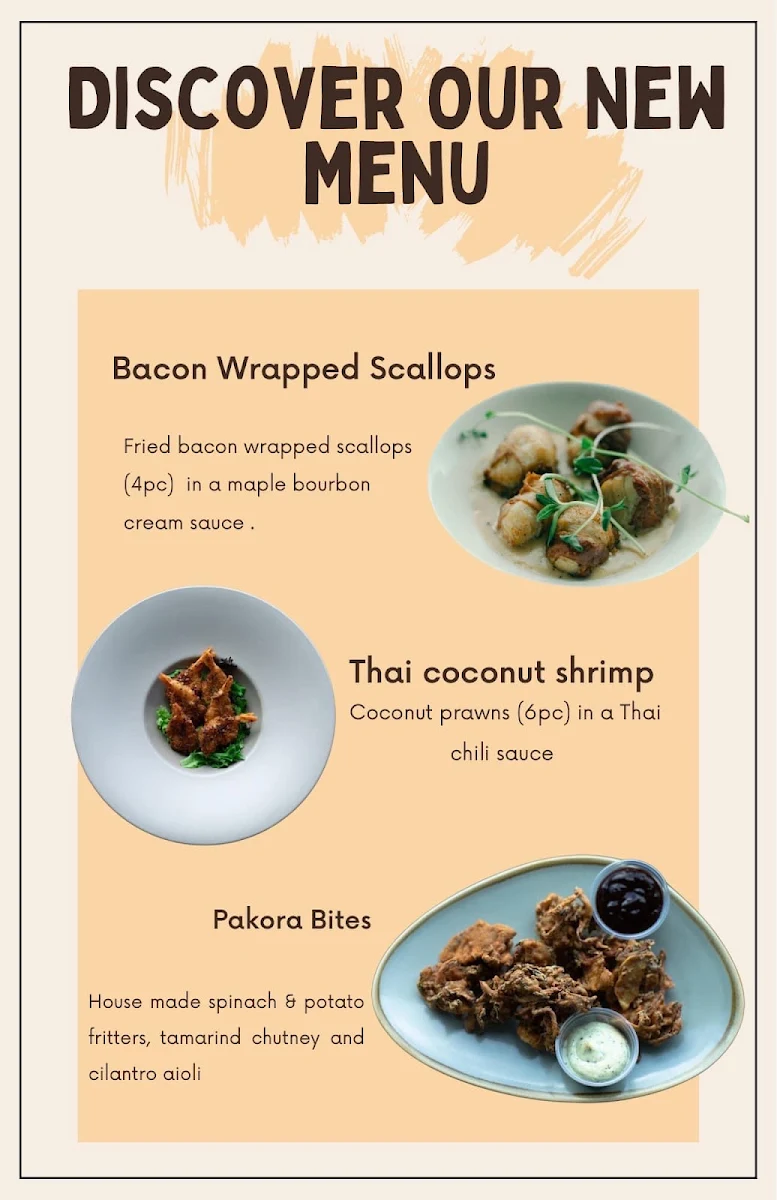 Menu, The Dory Pub & Restaurant