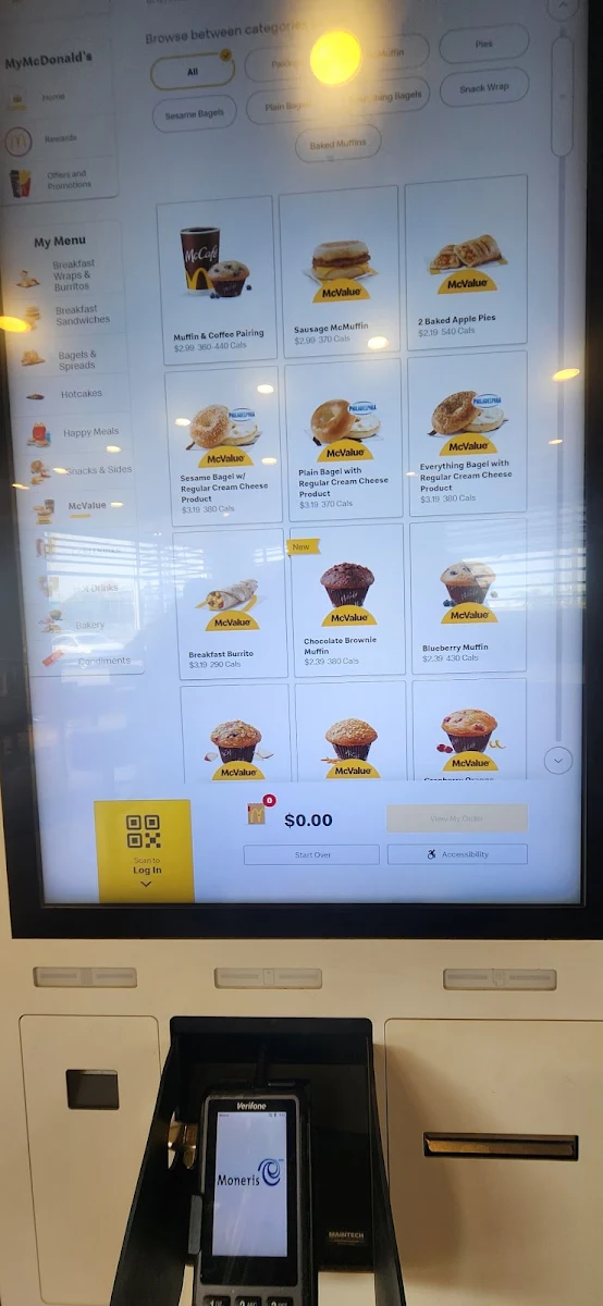 Menu, McDonald's