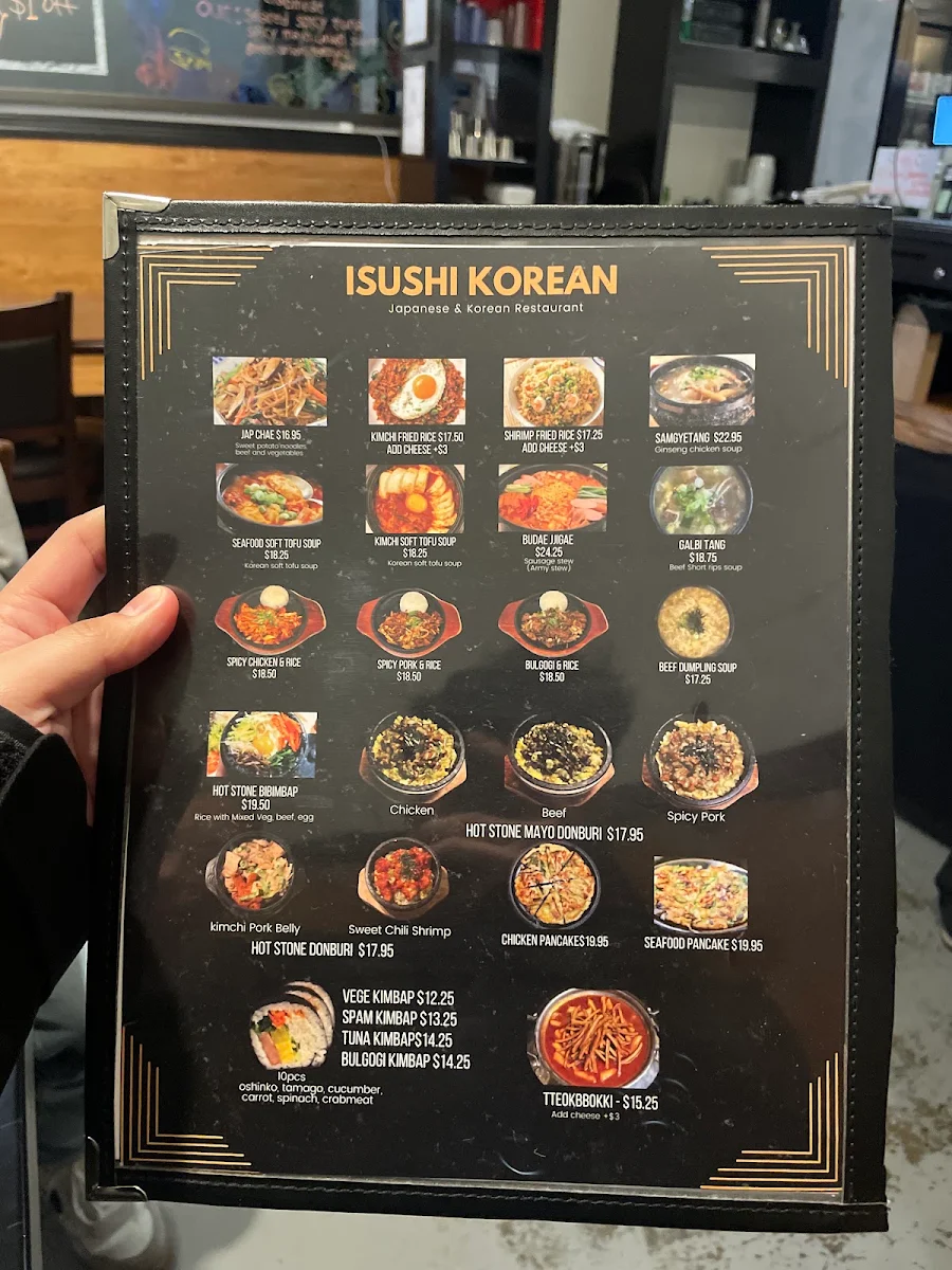Menu, iSushi Japanese & Korean Restaurant