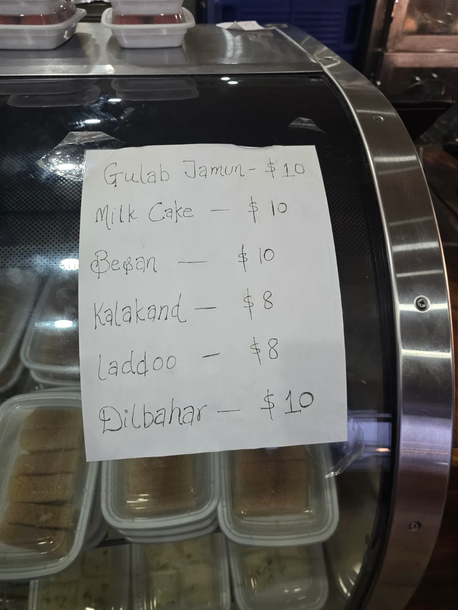 Menu, Dhaba Express