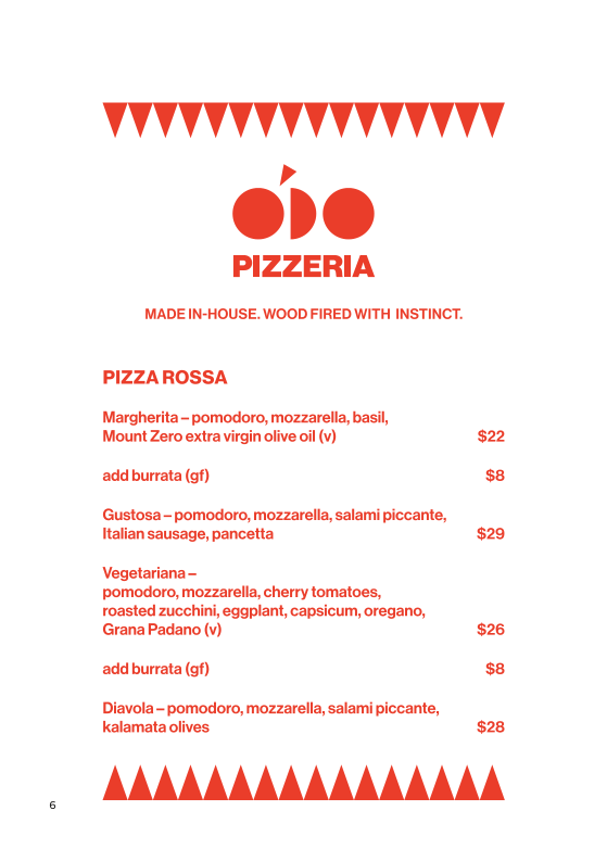 Menu, Cloudland
