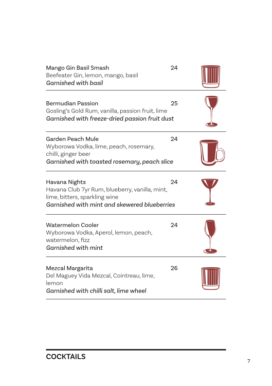 Menu, Cloudland