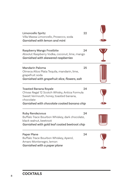 Menu, Cloudland