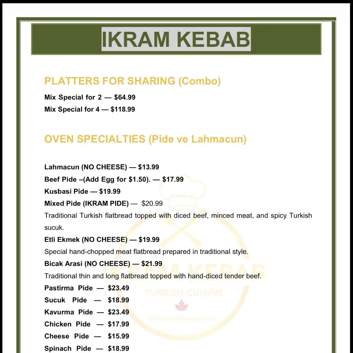 Menu photo 1